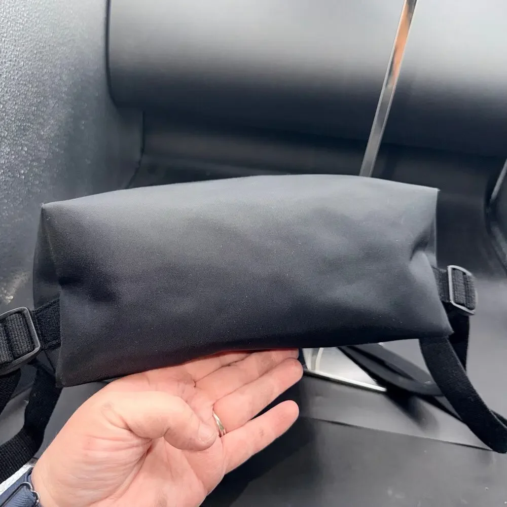 Longchamp Paris Le Pliage Black Nylon Leather Backpack Made in France Vintage